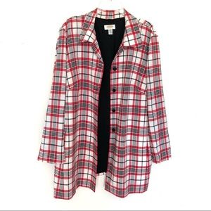 Talbots Plaid Jacket Blazer Size 16